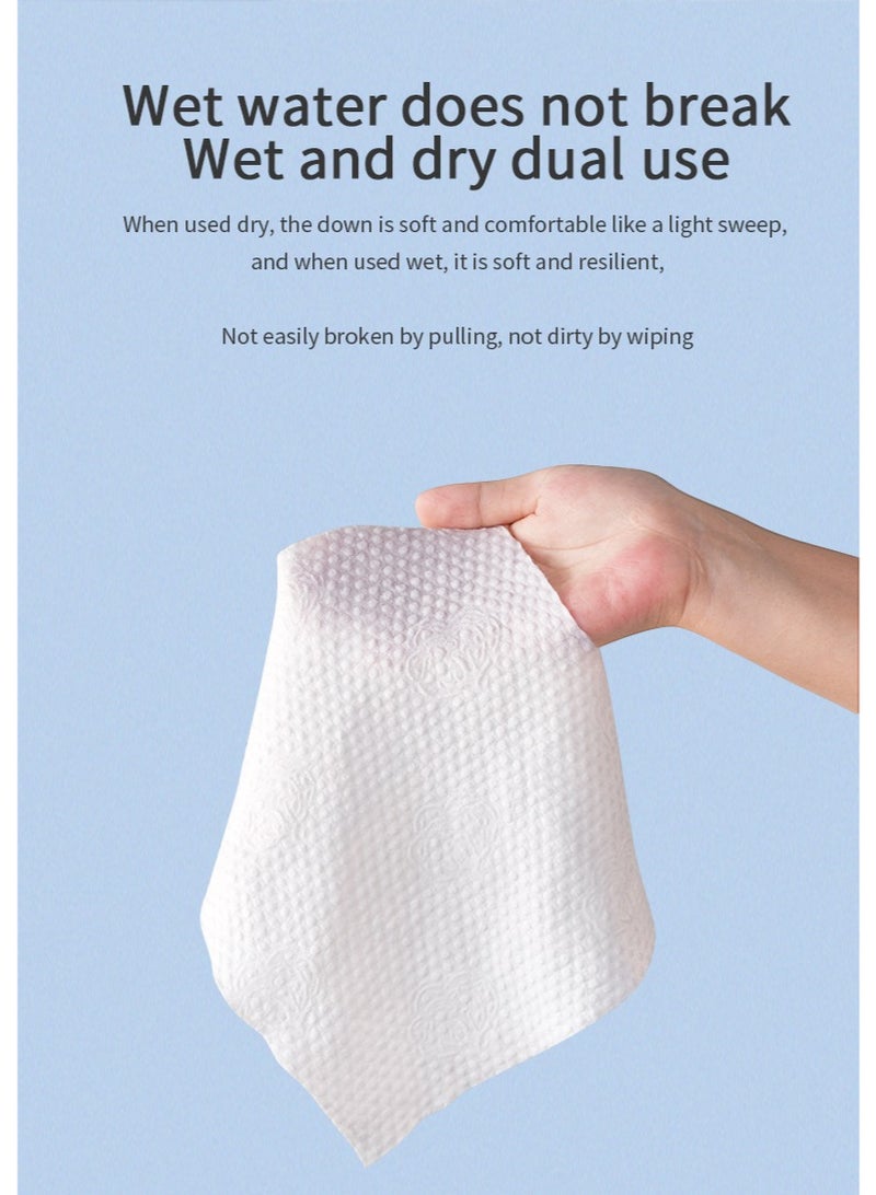 Soft Facial Towels – 100% Plant-Based Fiber, 3D Pearl & Flower Pattern, 20cm x 20cm, 160 Sheets | Gentle Cleansing, Makeup Removal, and Daily Skincare for All Skin Types - Image 5