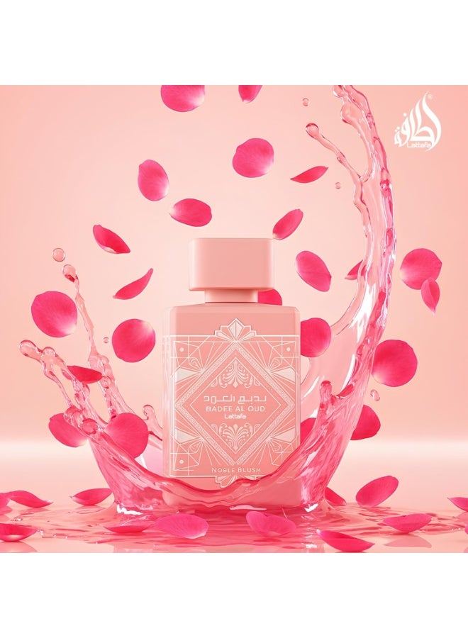 Lattafa Badee Al Oud Noble Blush Eau de Parfum Spray for Unisex, 3.4 Ounce - Image 1