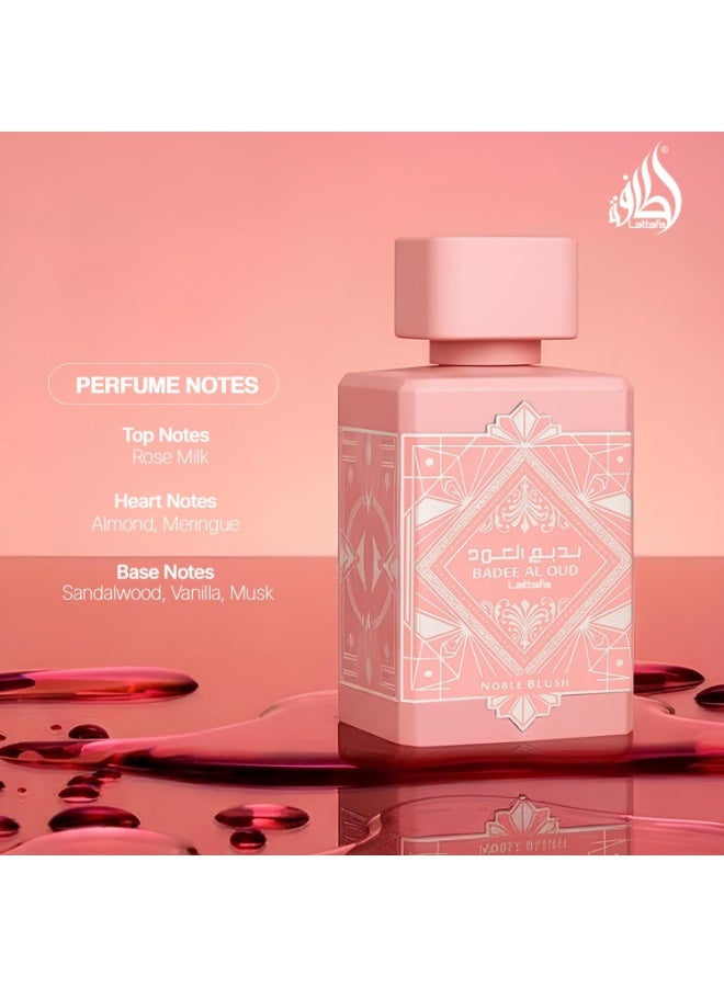 Lattafa Badee Al Oud Noble Blush Eau de Parfum Spray for Unisex, 3.4 Ounce - Image 4