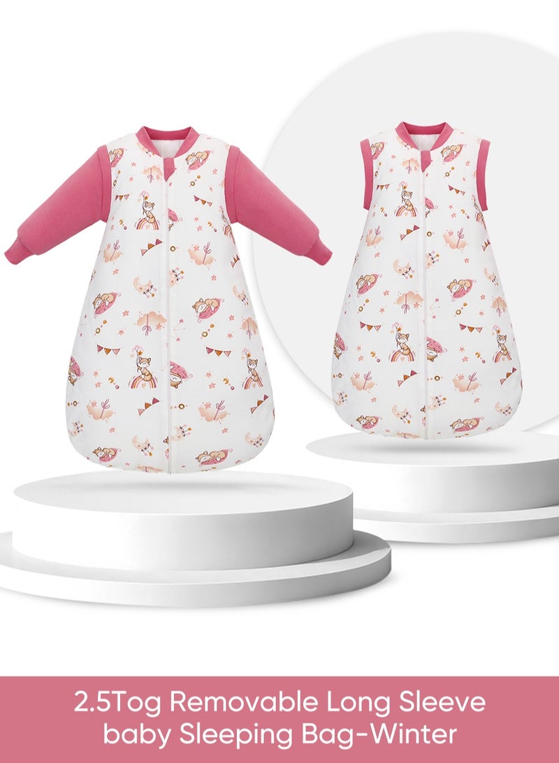 ميريكل بيبي كيس نوم أطفال شتوي 2.5TOG - دافئ وناعم مع أكمام قابلة للإزالة - Image 1