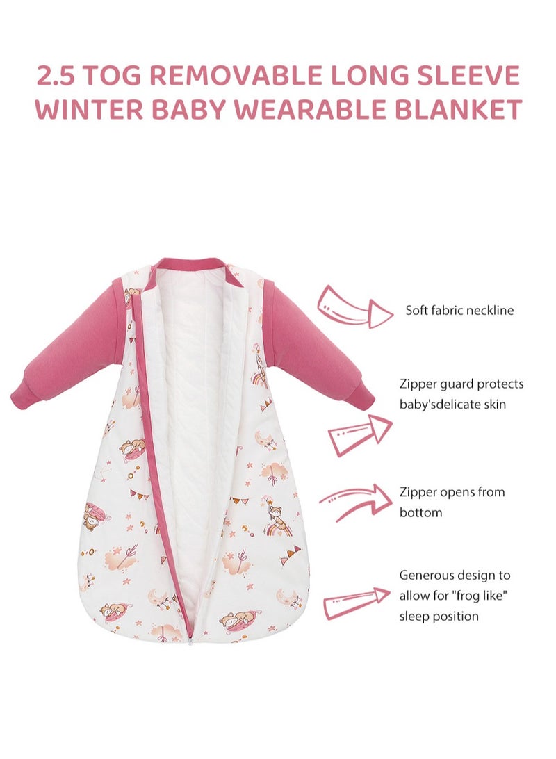 ميريكل بيبي كيس نوم أطفال شتوي 2.5TOG - دافئ وناعم مع أكمام قابلة للإزالة - Image 3