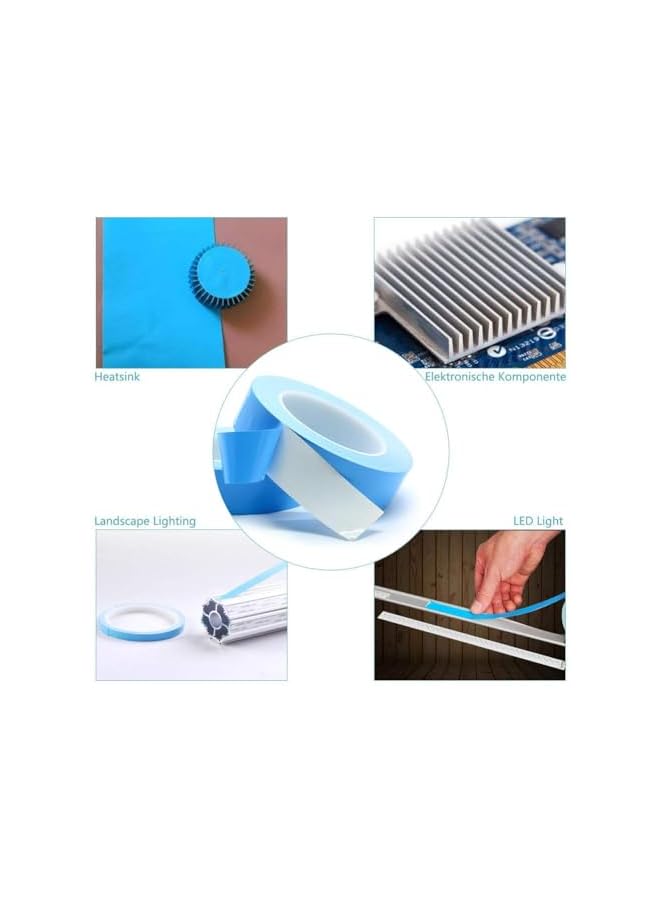 promass Thermal Adhesive Tape, Double Sided Thermal Adhesive Tape for LED Lighting Ic and LED Televisions with Excellent Insulation, High Thermal Conductivity (30mm 25m) - Image 4