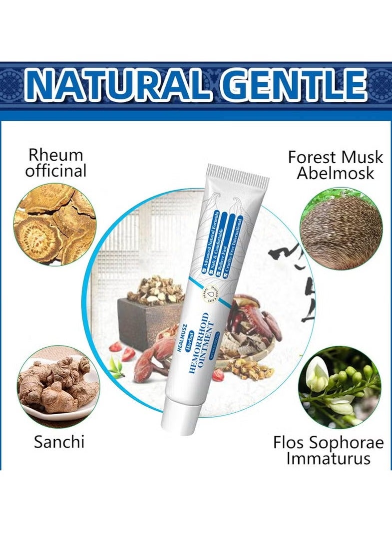 Ethereal Hemorrhoid Ointment Hemorrhoid Treatment Hemorrhoid and Fissure Ointment Fast Relief Hemorrhoid Cream Healing Formula Fast Acting Treatment Hemorrhoid Symptom Ointment 20g 2pcs - Image 3