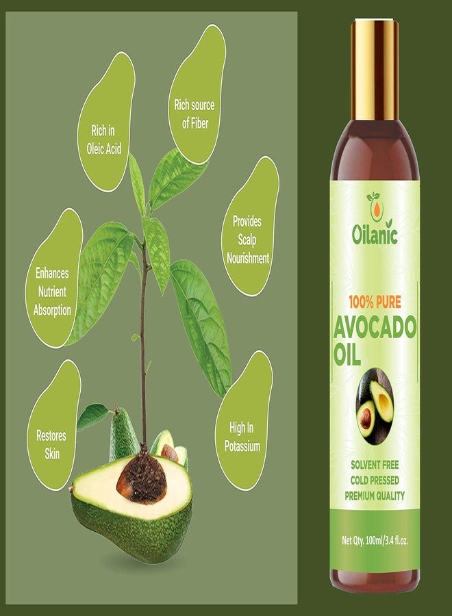 Oilanic مجموعة زيت الأفوكادو وزيت السمسم الطبيعي 100% من أويلانيك، عبوة من زجاجتين سعة 100 مل (200 مل) - Image 3