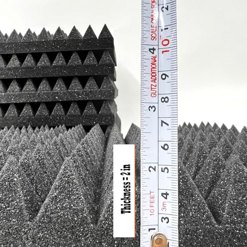 IMAGINEA 6x3ft Acoustic Foam Sheet for Room |Soundproofing Pyramid Acoustic Sheet Panels for Wall Room Noise Reducer Sound Absorber Acoustic Foam Panels Acoustic Room Treatment (Pack of 2) - Image 3
