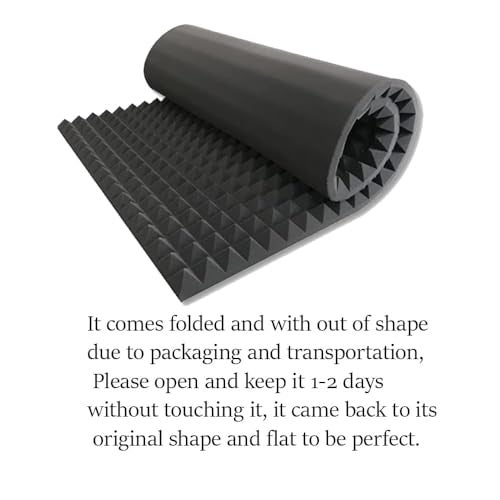 IMAGINEA 6x3ft Acoustic Foam Sheet for Room |Soundproofing Pyramid Acoustic Sheet Panels for Wall Room Noise Reducer Sound Absorber Acoustic Foam Panels Acoustic Room Treatment (Pack of 2) - Image 4