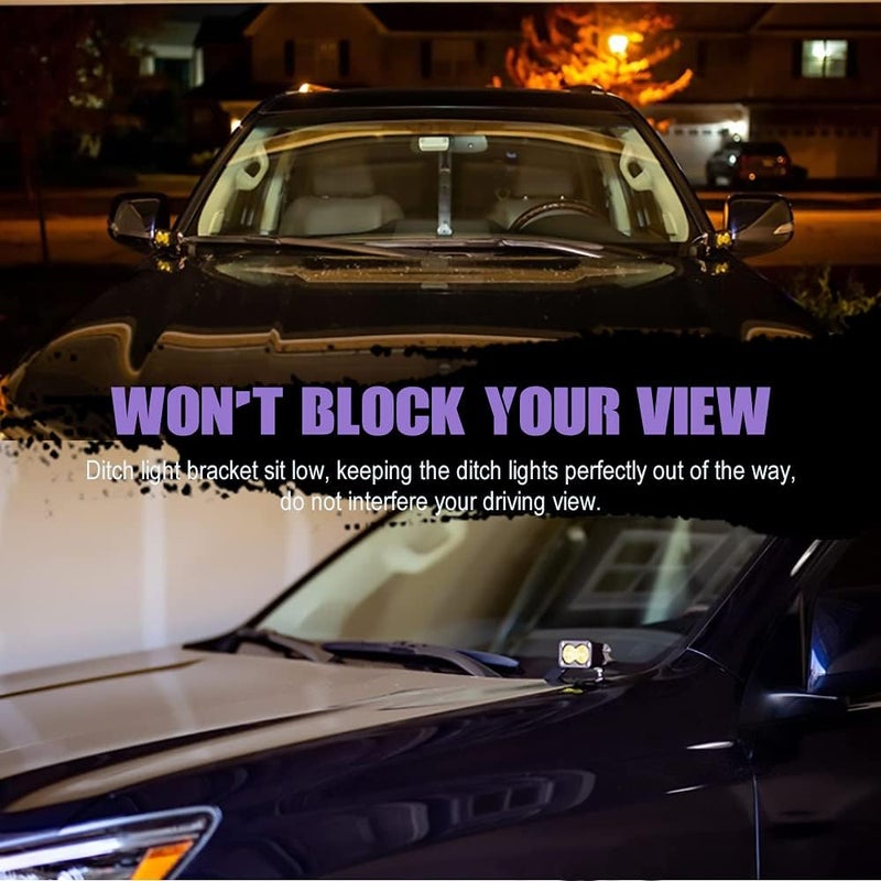 NORTHYUN Ditch Light Mount LED Pod Hood Light Mounting Brackets Compatible with Toyota 4Runner 2010+ - Image 4
