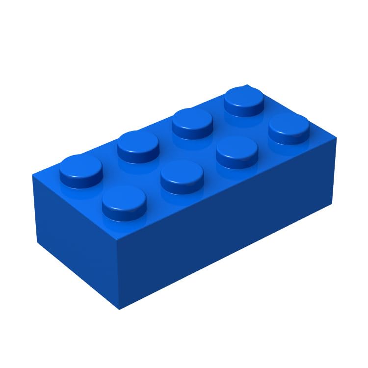 YUJHITP 100 قطعة من الطوب الأزرق بالجملة 2x4 طوب بناء مسطح متوافق مع قطع وأجزاء ليغو - Image 1