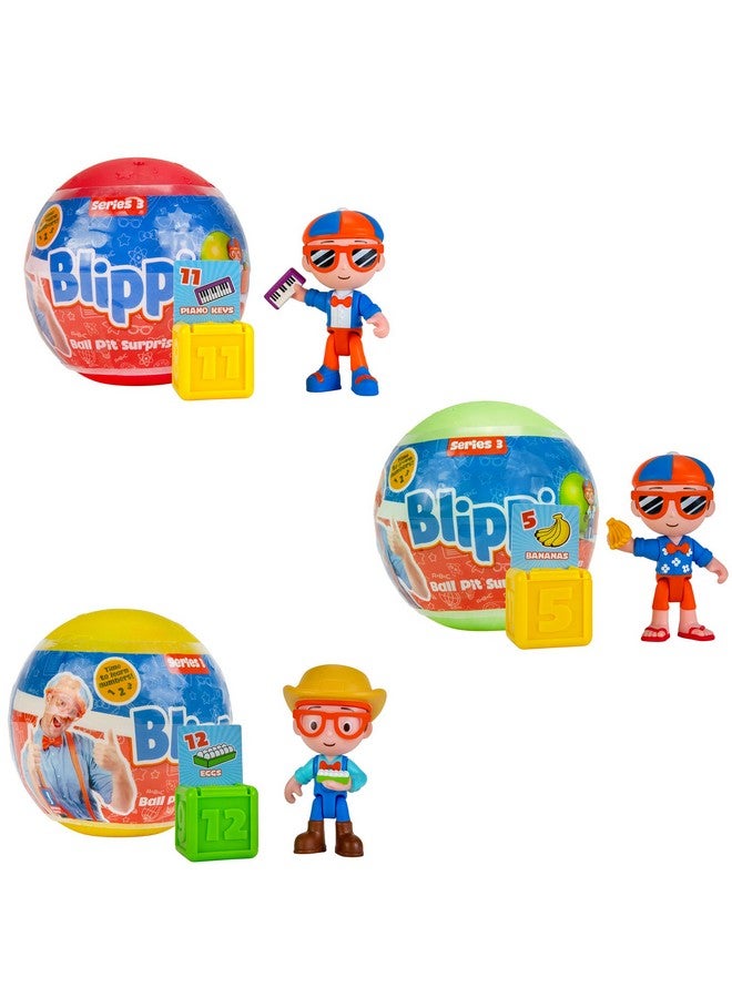 Blippi Blippi Ball Pit Surprise 3 Pack Bundle Learn Shapes and Numbers Toy Figures for Children and Toddlers - Image 1