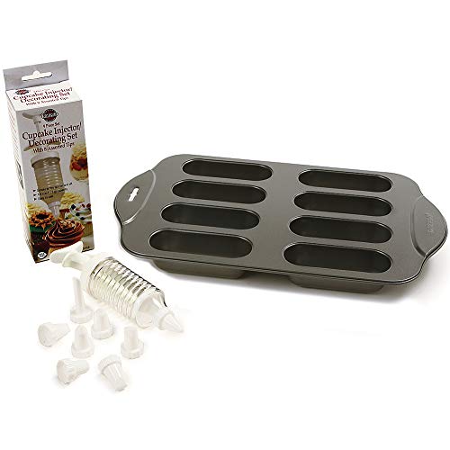 Norpro 3964 Cream Canoe Pan With Bonus 9 Piece Decorating Set - Image 3