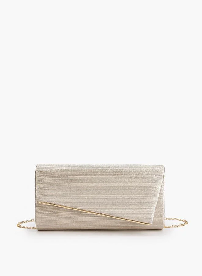 Textured Clutch With Adjustable Strap
