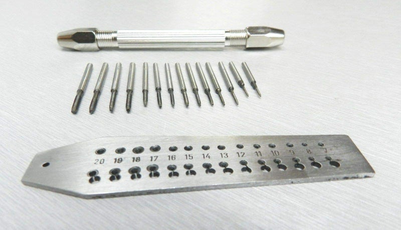 OSCAR Mini Tap and Die Set | 14 Taps with Screw Plate & Pin Vise | 0.7–2mm Jewellery Making Tool | Silver Finish - Image 3