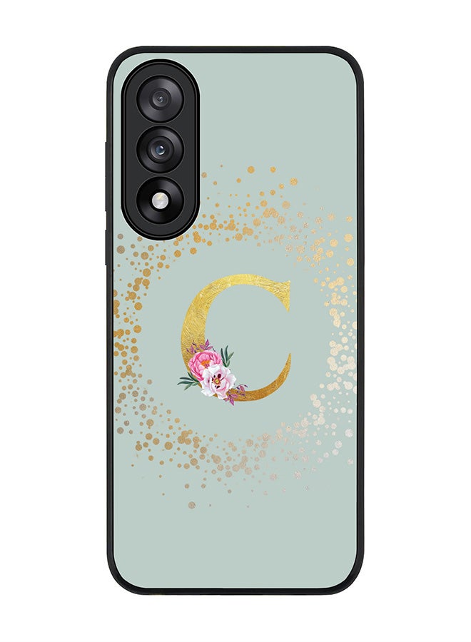Stylizedd For OnePlus Nord 5 / Ace 5 Ultra Case,Slim fit Camera Protection, Shockproof Thin Phone cover  - Custom Monogram Floral - C  (Light Grey )