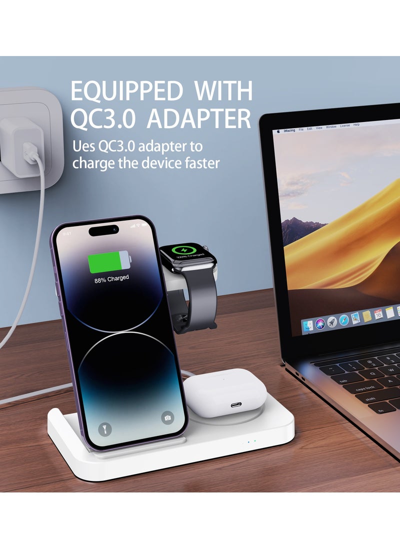 4 In 1 Charging Station,Foldable Fast Wireless Charger Dock Stand For Samsung Android Charging Station Multy Devices For Samsung Galaxy S23 S22 Ultra/S22+/S22/S21/S20/Z Flip 4/Z Fold 4, Galaxy Watch 6