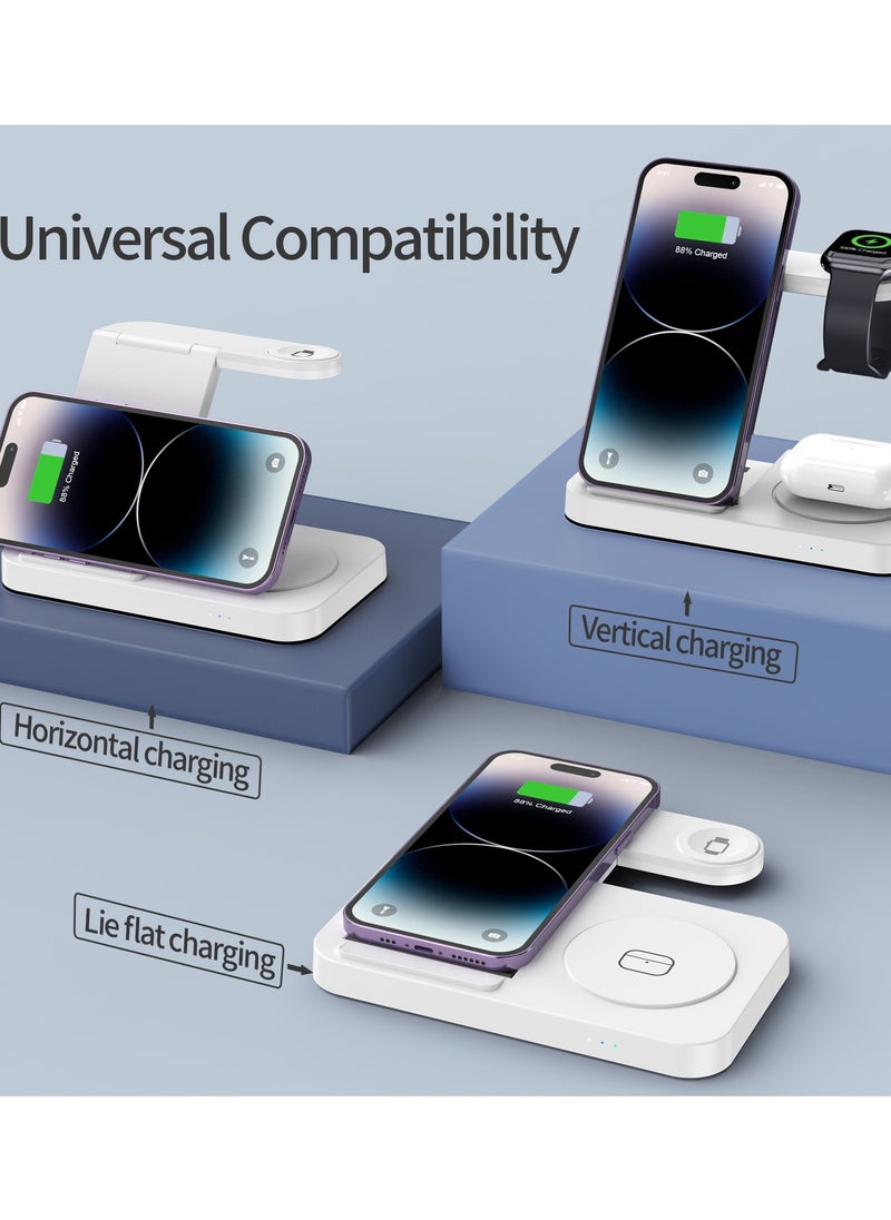 4 In 1 Charging Station,Foldable Fast Wireless Charger Dock Stand For Samsung Android Charging Station Multy Devices For Samsung Galaxy S23 S22 Ultra/S22+/S22/S21/S20/Z Flip 4/Z Fold 4, Galaxy Watch 6