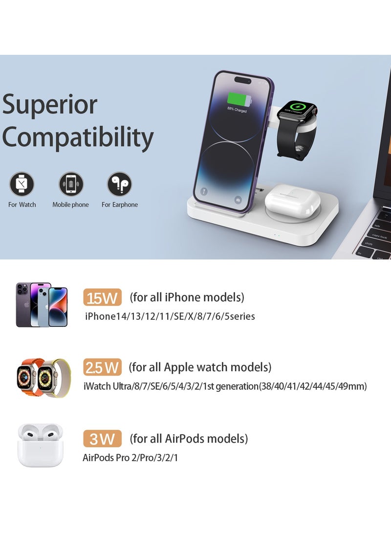 4 In 1 Charging Station,Foldable Fast Wireless Charger Dock Stand For Samsung Android Charging Station Multy Devices For Samsung Galaxy S23 S22 Ultra/S22+/S22/S21/S20/Z Flip 4/Z Fold 4, Galaxy Watch 6