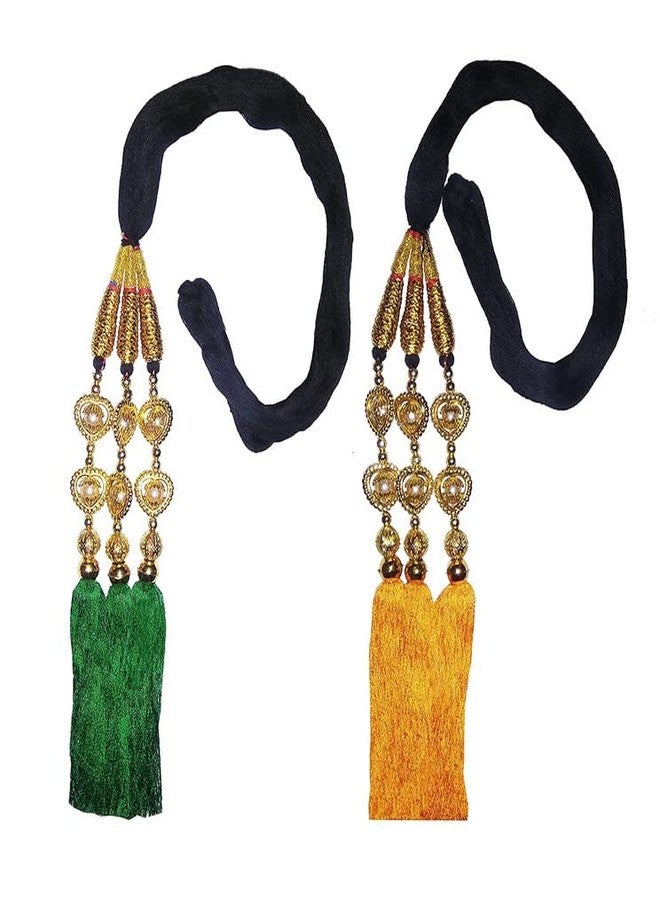 CHRONEX Pack of 2, Punjabi Paranda Parandi Choti Braid/Tassles Hair Accessories - Image 1