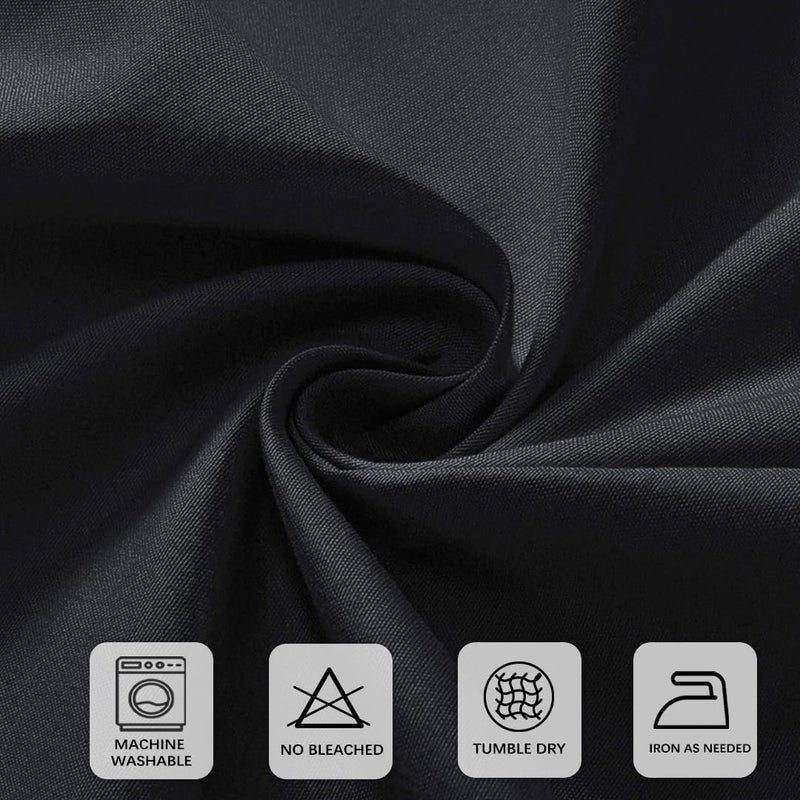 CKIKU 8 Packs 90 Inch Black Round Tablecloth in Diameter, Washable Polyester Fabric Tablecloths, Wrinkle Resistant Table Cloth for Wedding Party Banquet Dining - Image 4