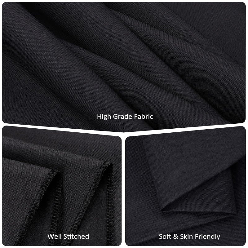 CKIKU 8 Packs 90 Inch Black Round Tablecloth in Diameter, Washable Polyester Fabric Tablecloths, Wrinkle Resistant Table Cloth for Wedding Party Banquet Dining - Image 5