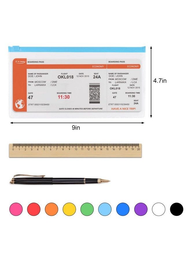 EOOUT 32Pcs Poly Zip Envelope Reusable Envelopes 9 X 4.7 Inches A6 Size 10 Colors For Office Supplies  - Image 3