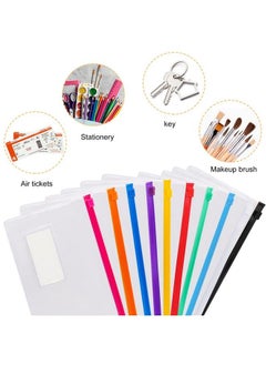 EOOUT 32Pcs Poly Zip Envelope Reusable Envelopes 9 X 4.7 Inches A6 Size 10 Colors For Office Supplies  - Image 5