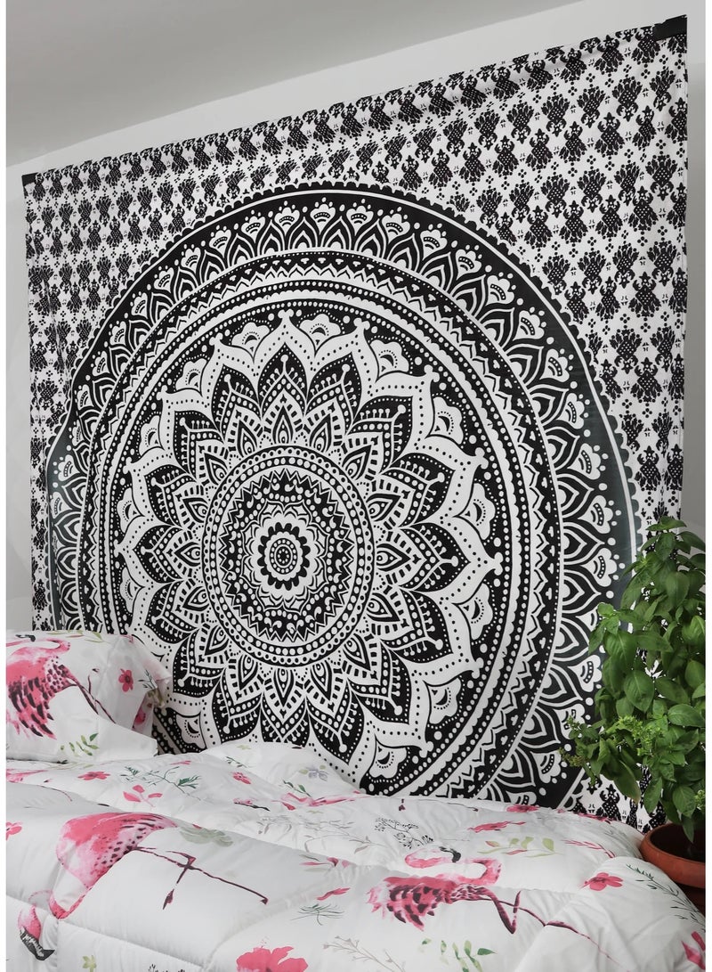 Eternally Classic White & Black Tapestry Length 200 x 150 Width CM - Image 4