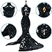 BLIJOLA Gorgeous Handmade Doll Dress Doll Clothes Evening Gown with Sequin Fashion Show Wedding Party Outfits for 115 inch Dolls Accessories Black - Image 3