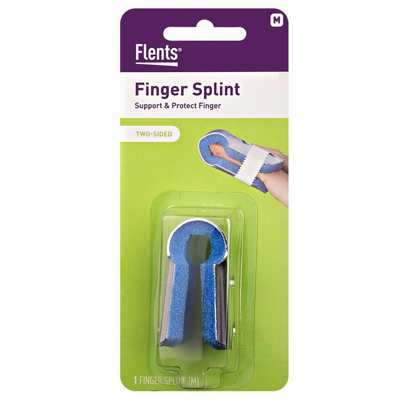 Flents Finger Splint 2Sided Splint Medium Supports Protects Injured Finger