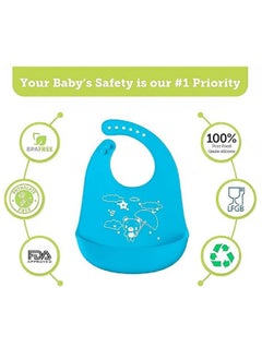 Baby Siliconebibs | Baby Bib For Feeding & Weaning Babies & Toddlers | Waterproof, Washable & Reusable|Non Messy Easy Cleaning, Adjustable Neckline With Buttons(Blue) - pzsku/ZFAF5ECC1877DC72195F1Z/45/_/1733730704/76ac7fc7-8076-4ca0-be9b-a0c2cfd6a5b4