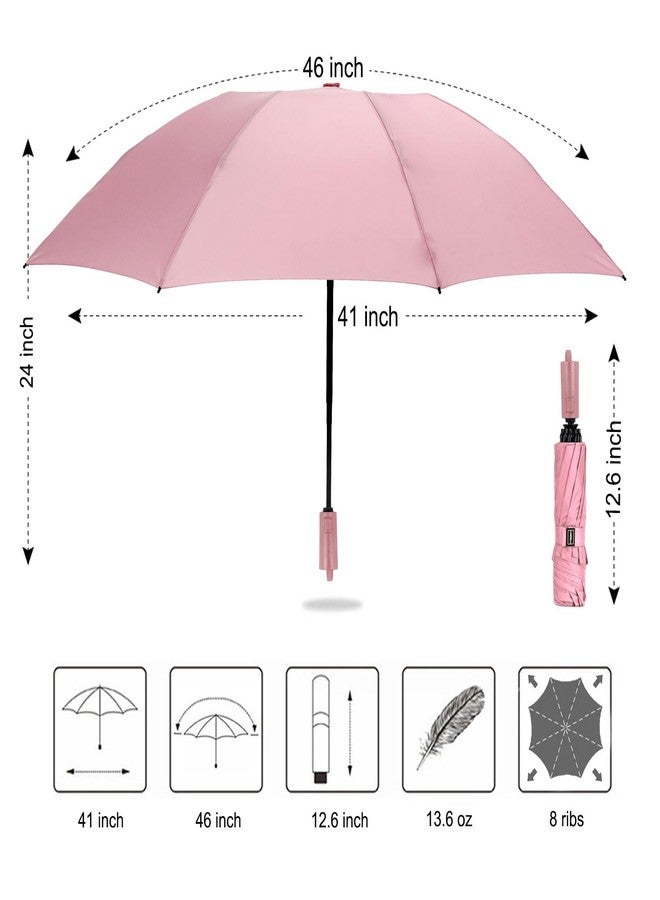 LANBRELLA Umbrella Compact Inverted Folding Umbrellas Auto Open Auto Close - C2.5 Pink - Image 5