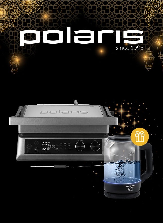 Polaris Ramadan Bundle Offer, buy Polaris Electric Grill PGP 3010 SMOKELESS, get Polaris Smart Electric kettle 1712 Wi-Fi IQ Home - pzsku/ZFAF60D5453AF446A5A20Z/45/_/1739275451/294342a8-c2de-4183-a4d9-1a78bb730d58