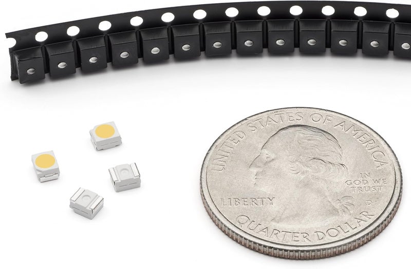 Oznium 20 Pieces of PLCC-2 Surface Mount LEDs, 3528 Size SMD SMT LED - Warm White - Image 3