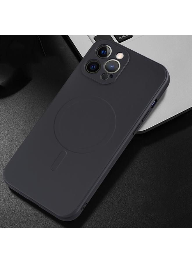 S-TOP Case For iPhone 12 Pro Max Liquid Silicone Full Coverage Magsafe Phone Case - Image 2