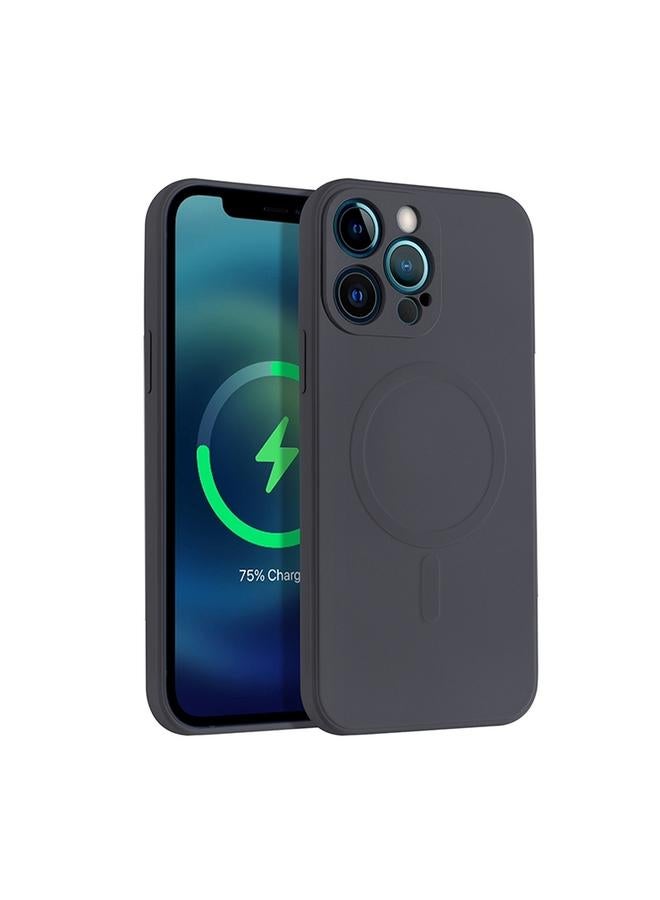 S-TOP Case For iPhone 12 Pro Max Liquid Silicone Full Coverage Magsafe Phone Case - Image 1