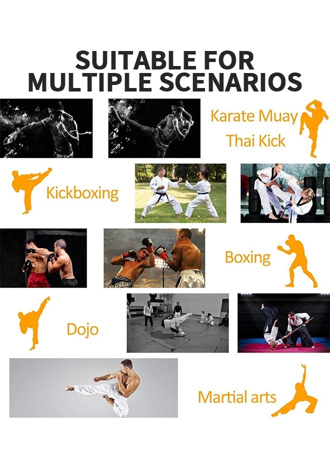 UNUNS قفازات ملاكمة للكبار، 8 أوقية قفازات لكمات + حزام ملاكمة + لوحات هدف، معدات تدريب احترافية مقاومة للصدمات من الجلد للتدريب في الملاكمة والملاكمة التايلاندية وفنون القتال المختلطة، قفازات ملاكمة ثقيلة للحقيبة - Image 3