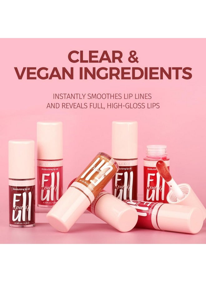 Gecomo Moisturizing Lip Oil, No-Sticky Tinted Lip Gloss For Dry Lips Lip Balm Lip Care, Shiny And Vegan Tinted Lip Gloss 0.16Oz - O5 Athena  - Image 2