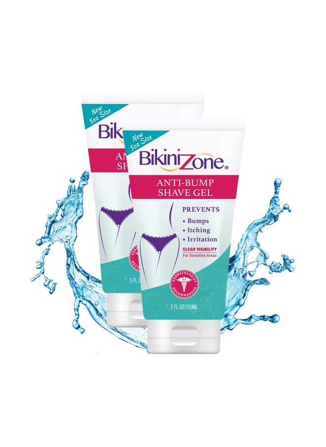 Bikini Zone Ikini Zone Antibumps Shave Gel Close Shave W/No Bumps Irritation Or Ingrown Hairs Dermatologist Recommended Clear Full Body Shaving Cream (5 Oz Pack Of 2)  - Image 2