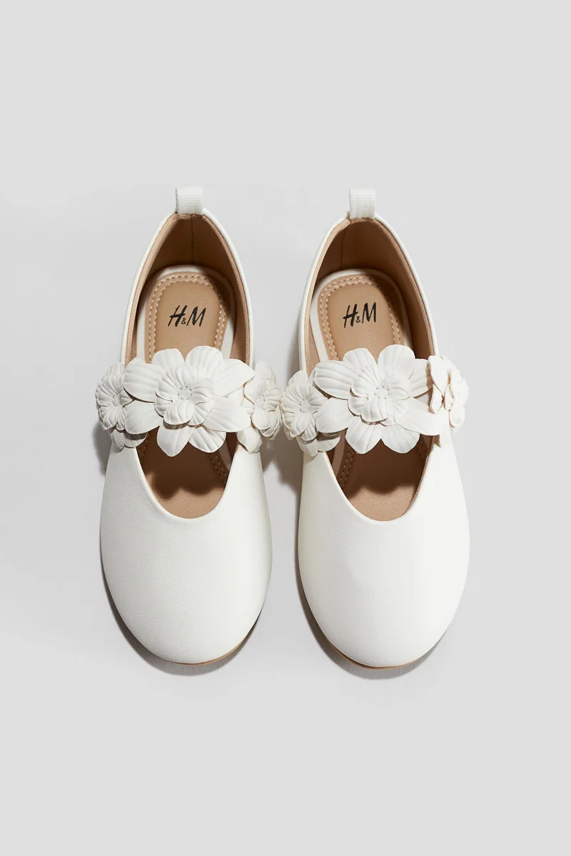 H&M Appliquéd ballet pumps