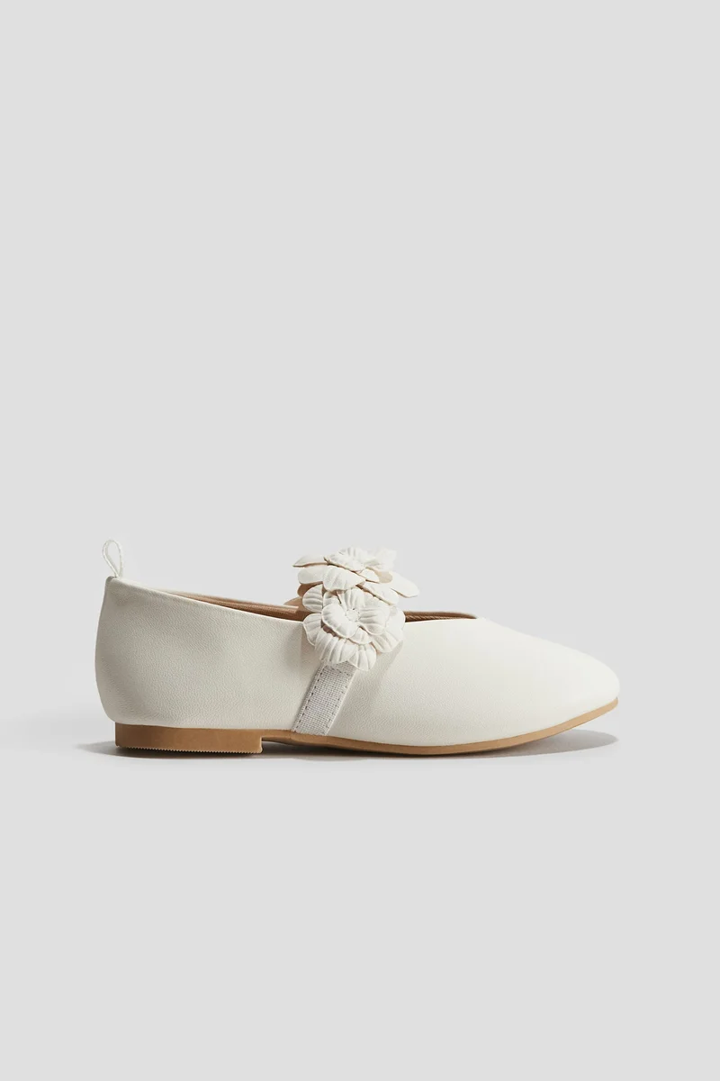 H&M Appliquéd ballet pumps