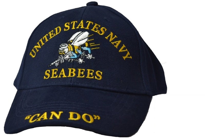 Eagle Emblems, Inc. Eagle Emblems Inc. United States Navy Seabees Hat Blue - Image 2
