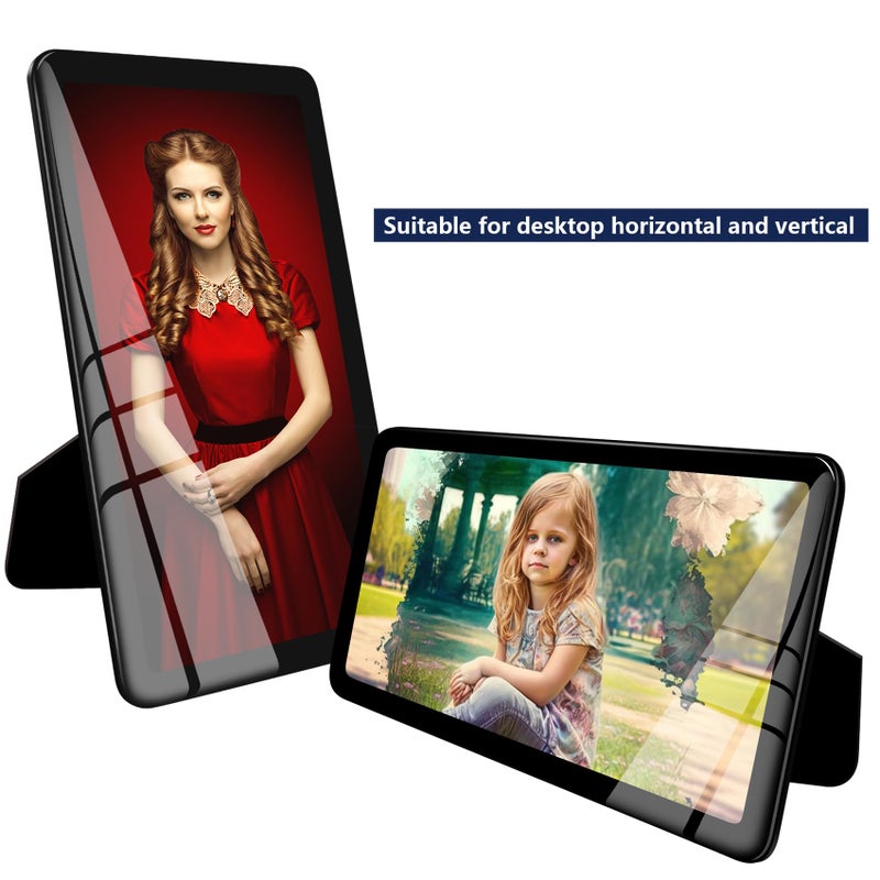 Bluesun 4x8 picture frame black  picture frames glass  hanging picture frame  Matted for wall and tabletop Decor (4x8  black) - Image 2