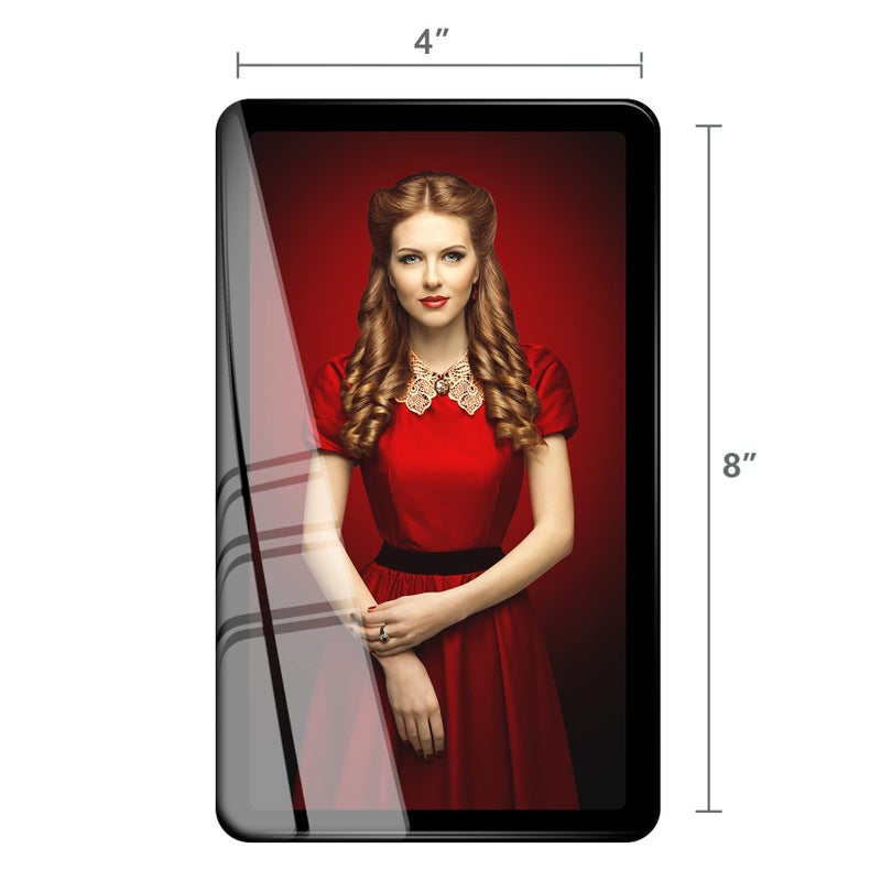 Bluesun 4x8 picture frame black  picture frames glass  hanging picture frame  Matted for wall and tabletop Decor (4x8  black) - Image 5