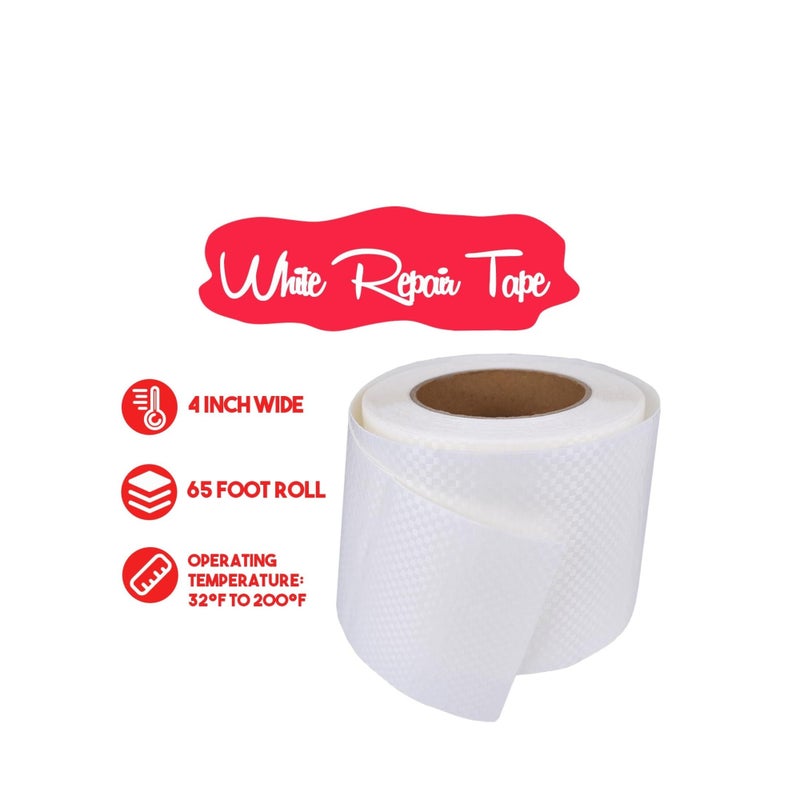 Barakah Tent Repair Tape, 4'' x 65FT Repair Tape for Tarp, RV Awning, Underbelly, Canvas, Bimini Tops, Fabric Repair for Tarp, Boat Cover Repair Tape, Tear Repair Patch Kit, Waterproof - Image 2