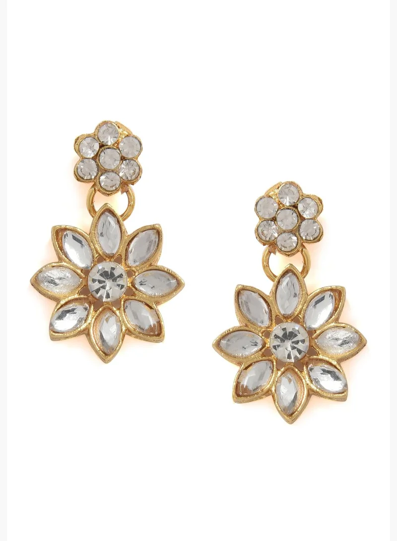 سوهي طقم عقد واقراط دبوسية مطلية بالذهب