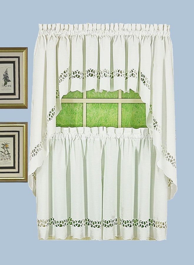 تودايز كيرتين ستارة اليوم، ستارة هيلينا المزخرفة، 38 بوصة، بيضاء، 60 بوصة عرض × 38 بوصة طول - Image 4