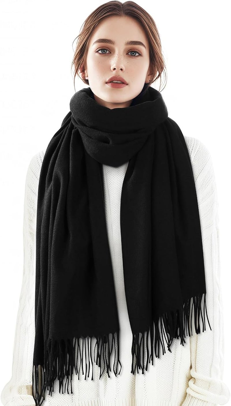 HZYH Women's Winter Scarf, Classic Pashmina Shawls and Wraps, Cashmere Feel Scarfs for Women, Long Scarves, Winter Warm Large Blanket Scarf for Outdoor, Travel - Image 2
