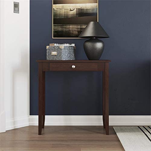 Streem Furniture Wooden Console Table for Living Room | Side Entrance Table for Home with 1 Drawer | Sheesham Wood, Coffee Color - Image 2