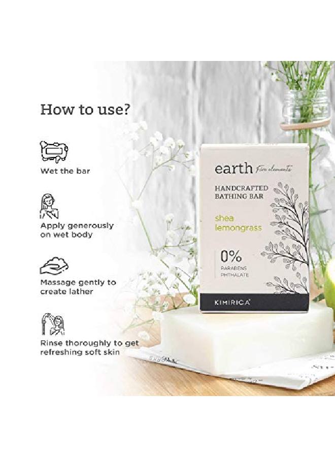 KIMIRICA Earth Shea Lemongrass Bathing Soap Bar Handmade 100% N Paraben Free 100G - Image 5