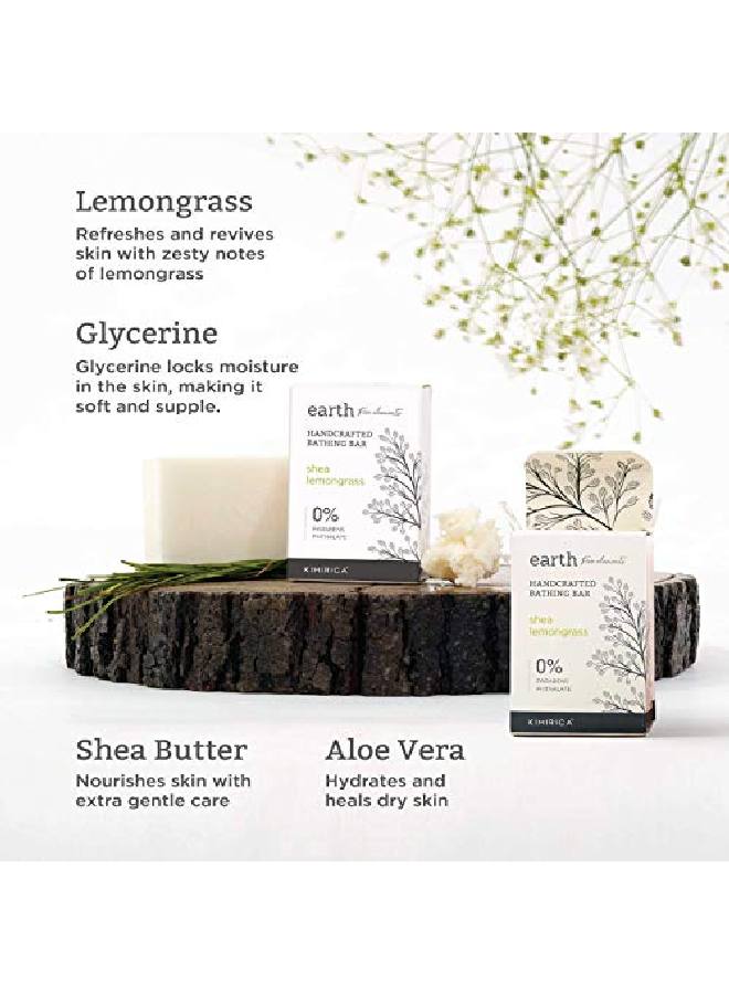 KIMIRICA Earth Shea Lemongrass Bathing Soap Bar Handmade 100% N Paraben Free 100G - Image 4