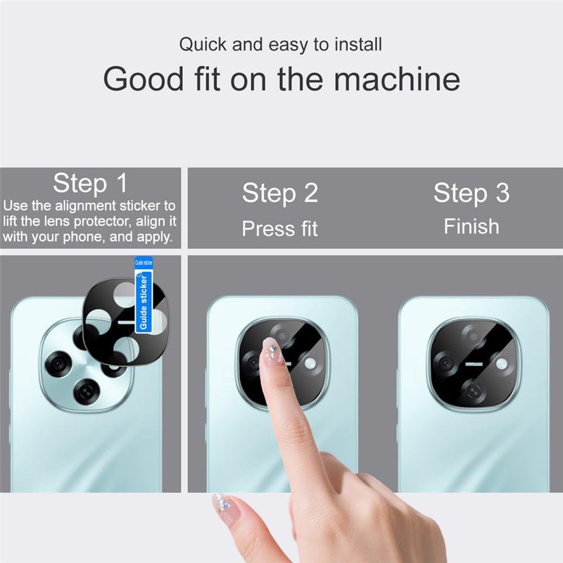 FabeKee For Oppo F31 5G Camera Lens Protector Tempered Glass HD Clear Lens Film (Black Version) - Image 4